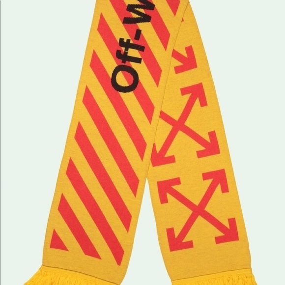 Off-White Other - Off white arrow intarsia logo scarf